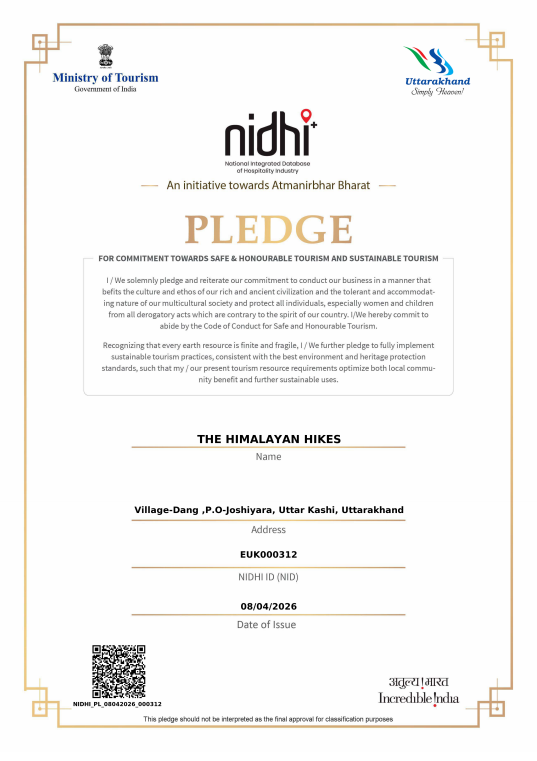 NIDHI CERTIFICATE document preview